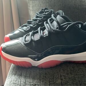 Black and Red Low-Top Sneakers